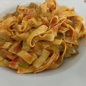 Pisto con pasta