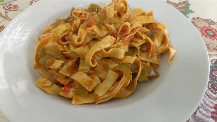 Pisto con pasta